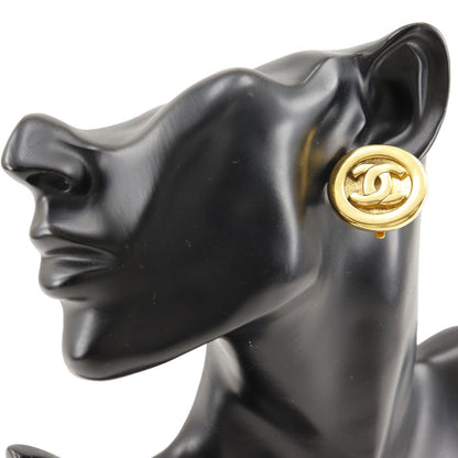 CHANEL Earring Plated Gold gold vintage COCO Mark Women