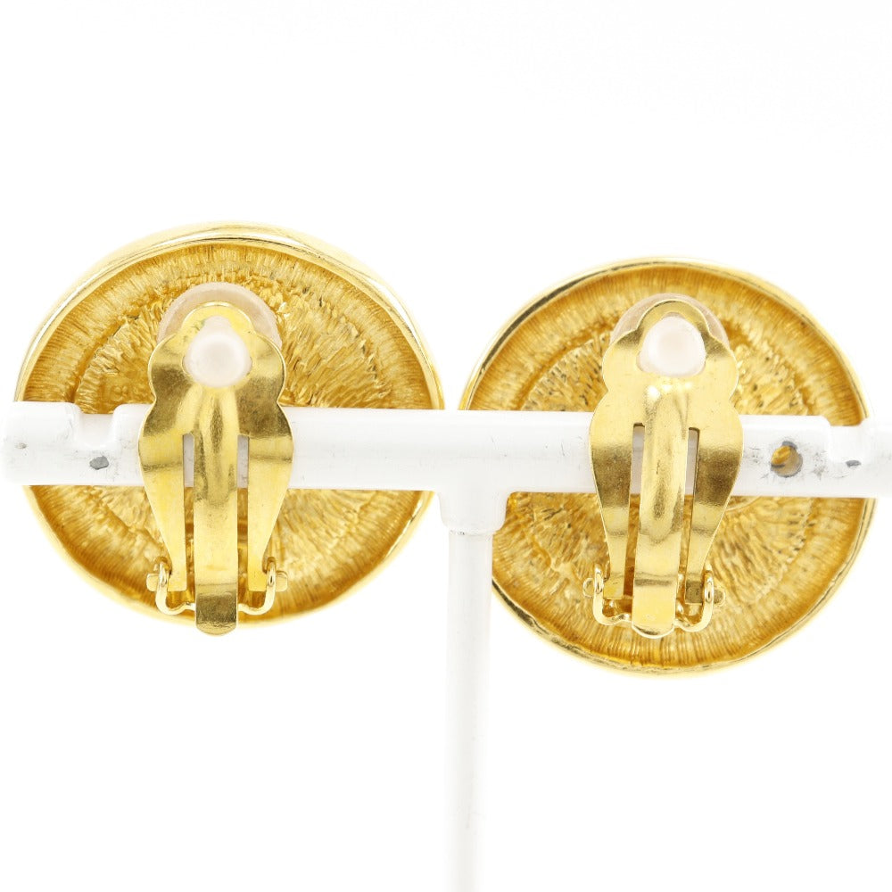 CHANEL Earring Plated Gold gold vintage COCO Mark Women