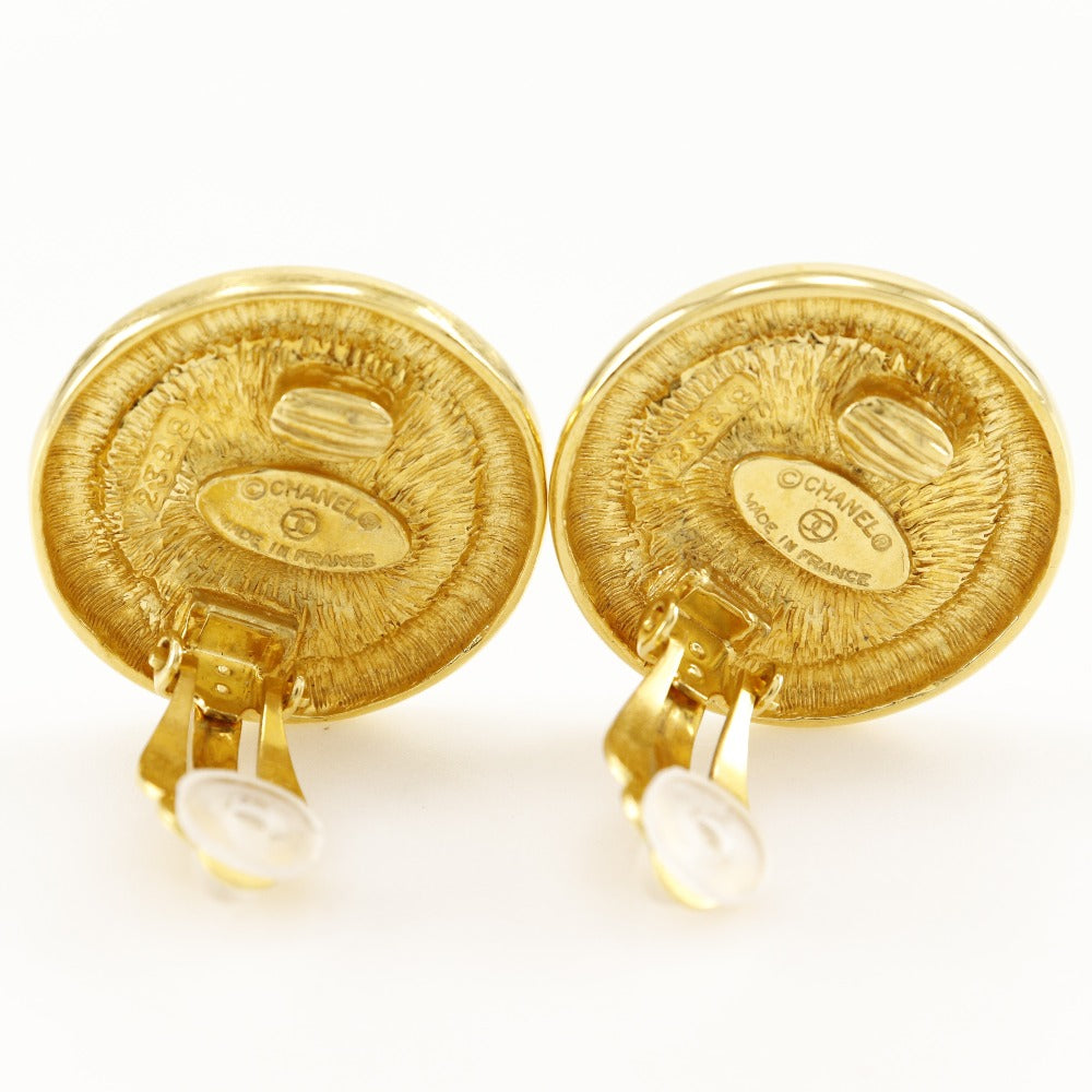 CHANEL Earring Plated Gold gold vintage COCO Mark Women