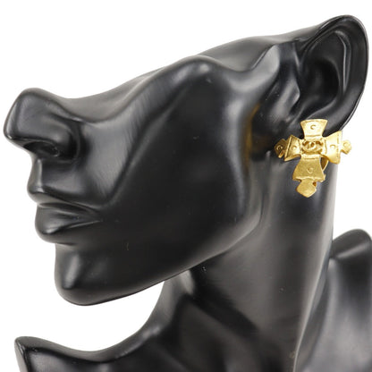 CHANEL Earring Plated Gold gold vintage COCO Mark Cross Women