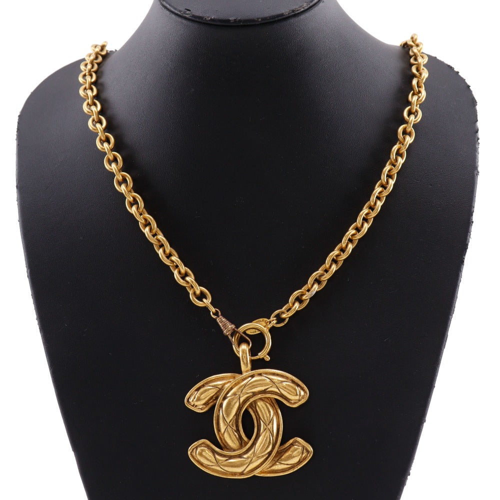 CHANEL Necklace Plated Gold gold vintage COCO Mark