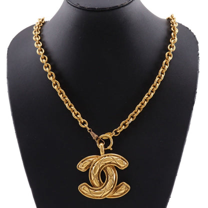 CHANEL Necklace Plated Gold gold vintage COCO Mark