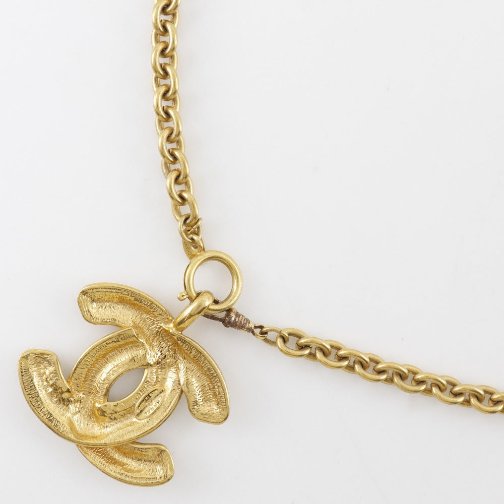 CHANEL Necklace Plated Gold gold vintage COCO Mark