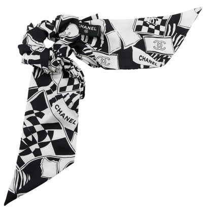 CHANEL Other accessories silk Black / white COCO Mark logo Shush