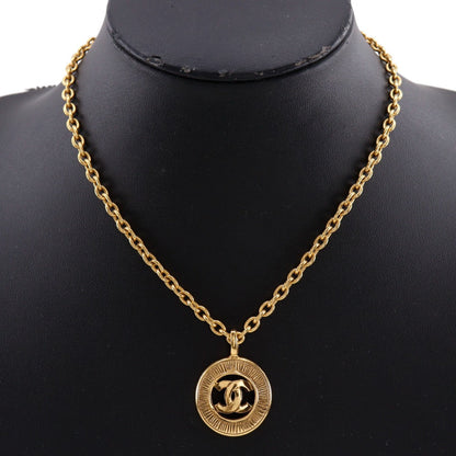 CHANEL Necklace Plated Gold gold vintage COCO Mark