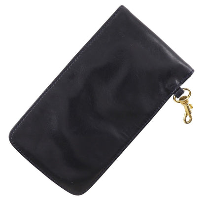 CHANEL Pouch lambskin black Glasses case COCO Mark