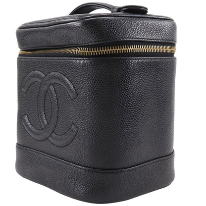 CHANEL Pouch A01998 leather black COCO Mark Vanity
