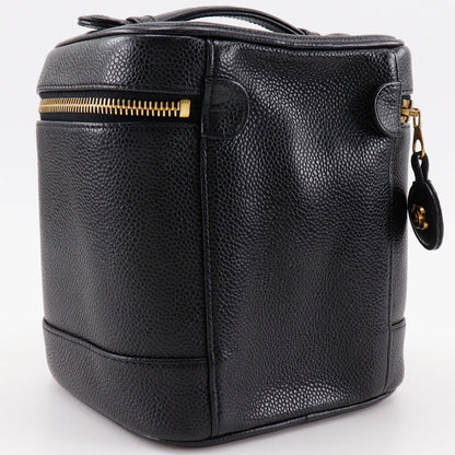 CHANEL Pouch A01998 leather black COCO Mark Vanity