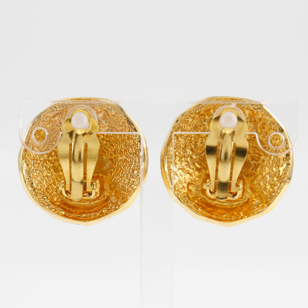 CHANEL Earring Plated Gold gold vintage COCO Mark