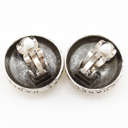 CHANEL Earring metallic Silver COCO Mark