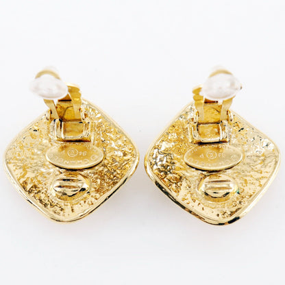 CHANEL Earring Plated Gold gold vintage COCO Mark