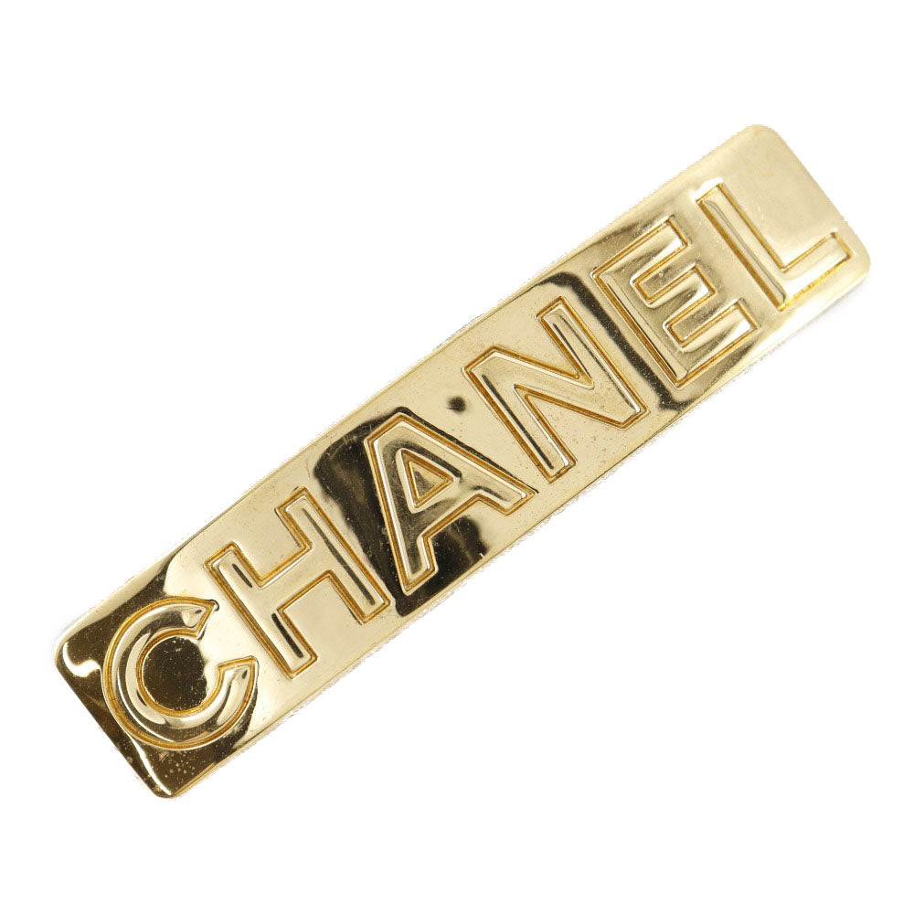 CHANEL Valletta Plated Gold gold vintage logo Women