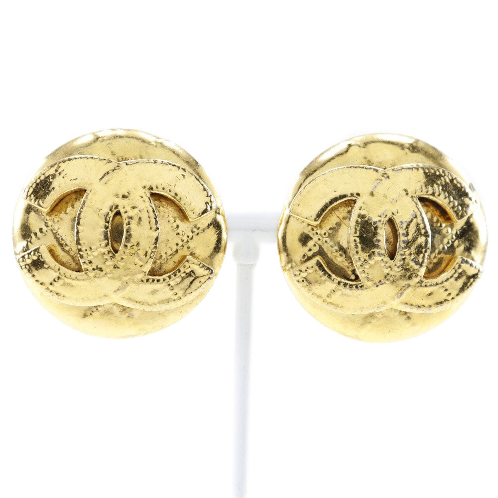 CHANEL Earring Plated Gold gold vintage Matrasse Women