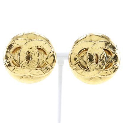 CHANEL Earring Plated Gold gold vintage Matrasse Women