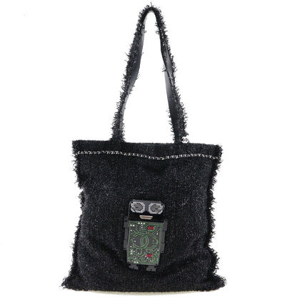 CHANEL Tote Bag A94646 tweed Black/Silver Metal robot COCO Mark unisex(Unisex)
