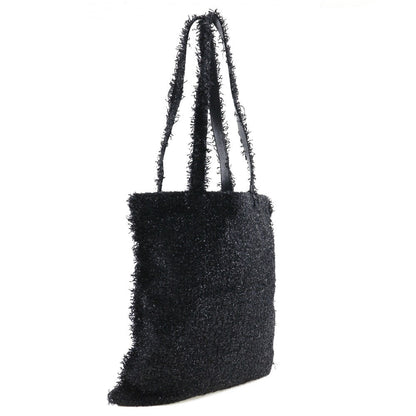 CHANEL Tote Bag A94646 tweed Black/Silver Metal robot COCO Mark unisex(Unisex)