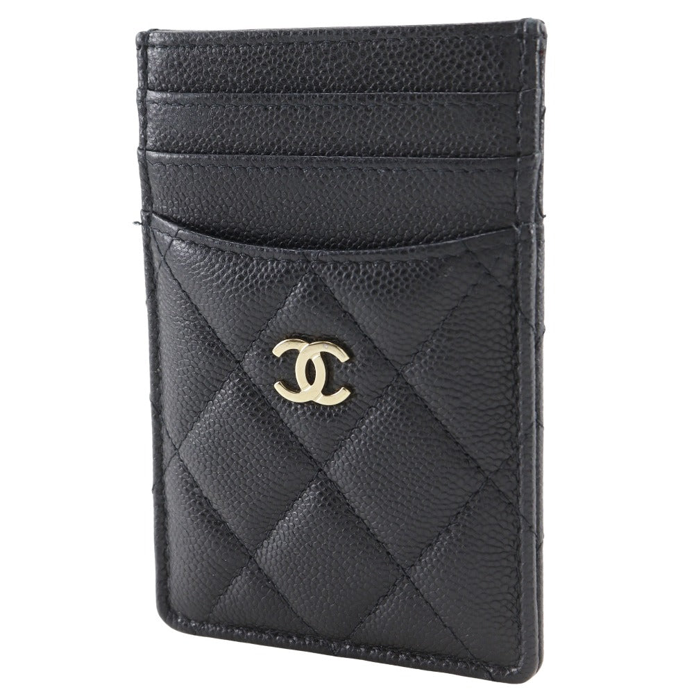 CHANEL Card Case AP3595 Cabin skin black Gold Metal Matrasse