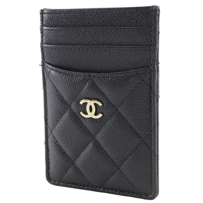 CHANEL Card Case AP3595 Cabin skin black Gold Metal Matrasse