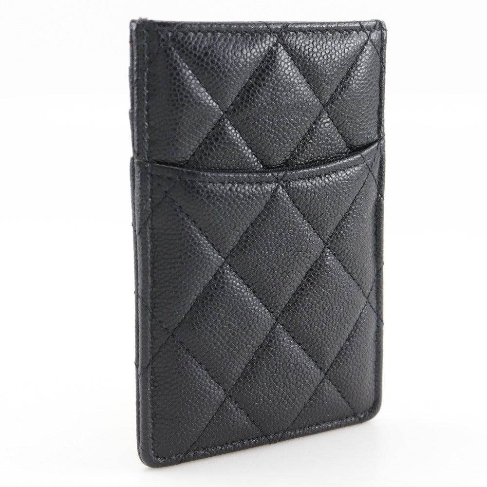 CHANEL Card Case AP3595 Cabin skin black Gold Metal Matrasse