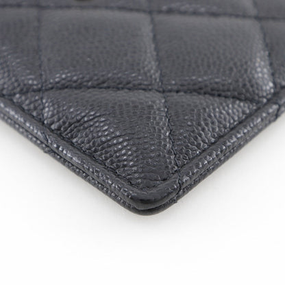 CHANEL Card Case AP3595 Cabin skin black Gold Metal Matrasse