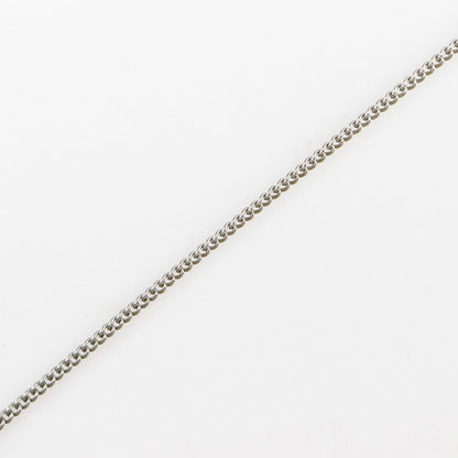 CHANEL Necklace Rhinestones, Silver Plated Silver Cat cat COCO Mark