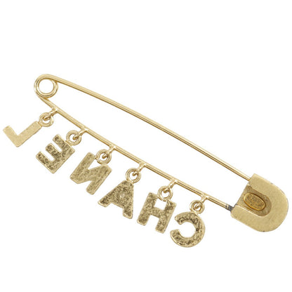 CHANEL Brooch Plated Gold, Rhinestones gold