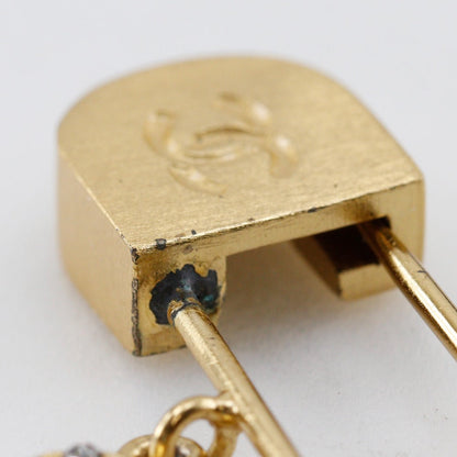 CHANEL Brooch Plated Gold, Rhinestones gold