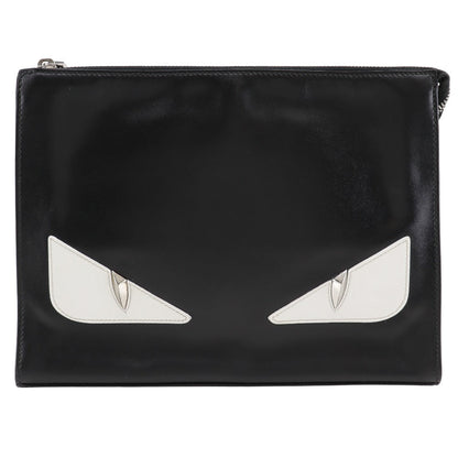 FENDI Clutch bag 7VA433 Calfskin black Bugs monster mens(Unisex)