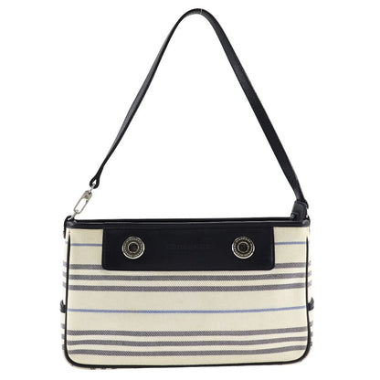 BURBERRY Shoulder Bag canvas off white one belt Women