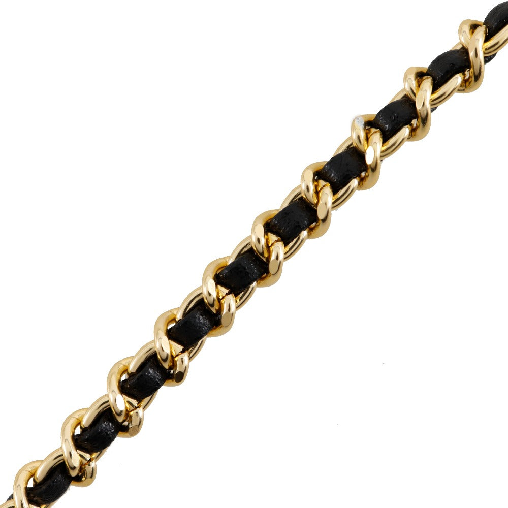 CHANEL Necklace Plated Gold , Leather gold Allure Perfume bottle Women