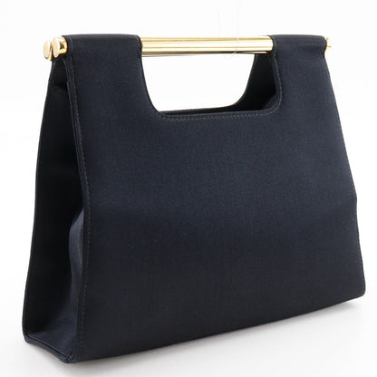 CHANEL Handbag Satin black vintage Party bag