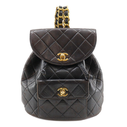 CHANEL Backpack A10177 lambskin black ChainBackpack Matrasse