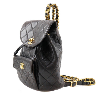 CHANEL Backpack A10177 lambskin black ChainBackpack Matrasse