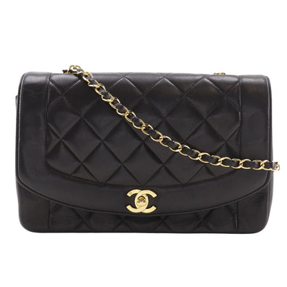 CHANEL Shoulder Bag A01165 lambskin black Matrasse ChainShoulder Diana 25