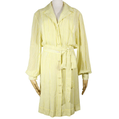 CHANEL one piece P61108V46519 silk yellow strap Shirt dress 34