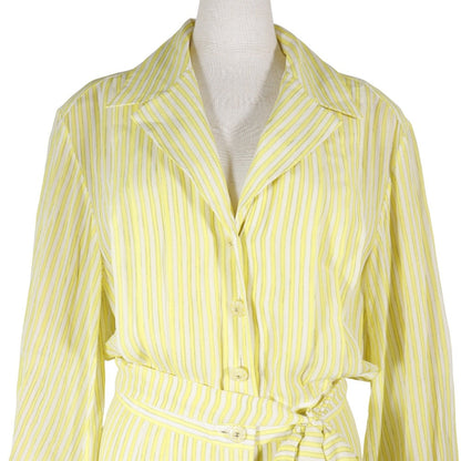 CHANEL one piece P61108V46519 silk yellow strap Shirt dress 34