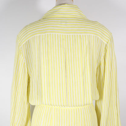 CHANEL one piece P61108V46519 silk yellow strap Shirt dress 34