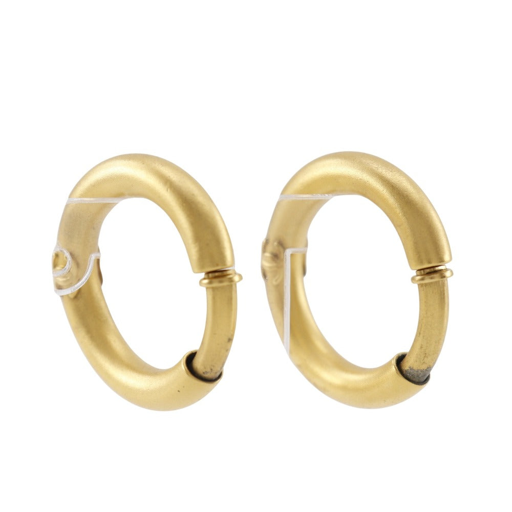 CHANEL Earring Plated Gold gold vintage hoop