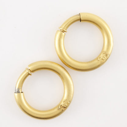 CHANEL Earring Plated Gold gold vintage hoop