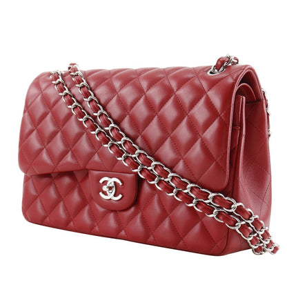 CHANEL Shoulder Bag A58600 lambskin Red Classic Large Chain Shoulder Deca Trasse 30