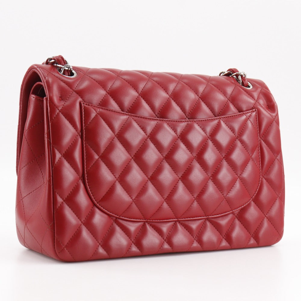 CHANEL Shoulder Bag A58600 lambskin Red Classic Large Chain Shoulder Deca Trasse 30