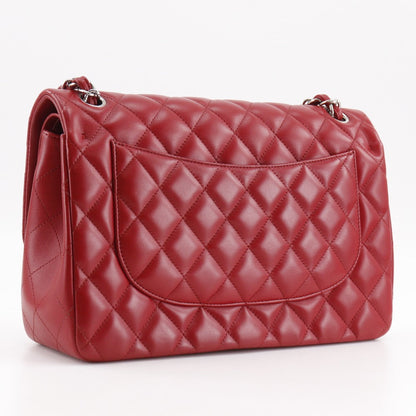 CHANEL Shoulder Bag A58600 lambskin Red Classic Large Chain Shoulder Deca Trasse 30