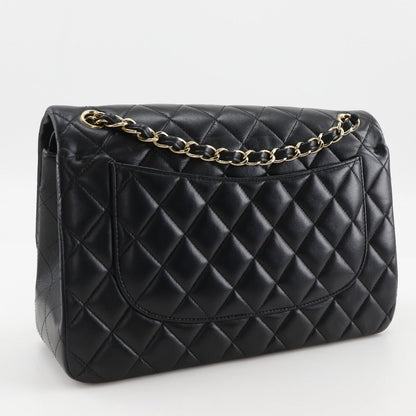 CHANEL Shoulder Bag A58600 lambskin black Classic Large Deca Trasse 30
