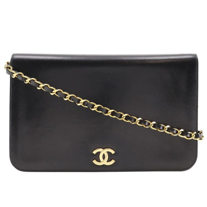 CHANEL Shoulder Bag Calfskin black vintage COCO Mark ChainShoulder Women