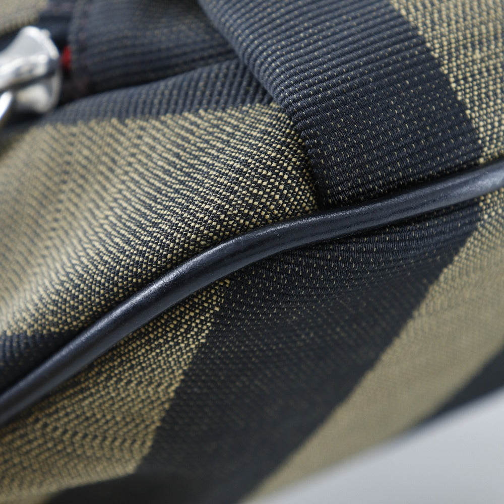 FENDI Waist bag 7VA446 Nylon canvas Brown Sling bag Pecan Stripe unisex(Unisex)