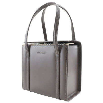BURBERRY Handbag Calfskin Brown Nova Check box Women