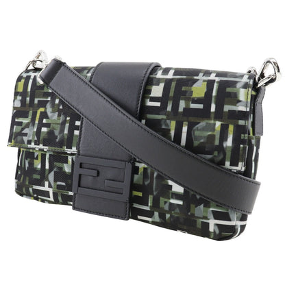 FENDI Shoulder Bag 7VA472 Nylon black Zucca Camouflage Pattern 3WAY Body Clutch Mamma Bucket mens(Unisex)