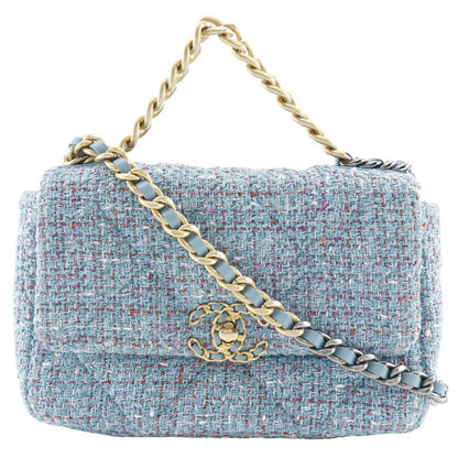 CHANEL Shoulder Bag AS1160 tweed Blue Diznow ChainShoulder19