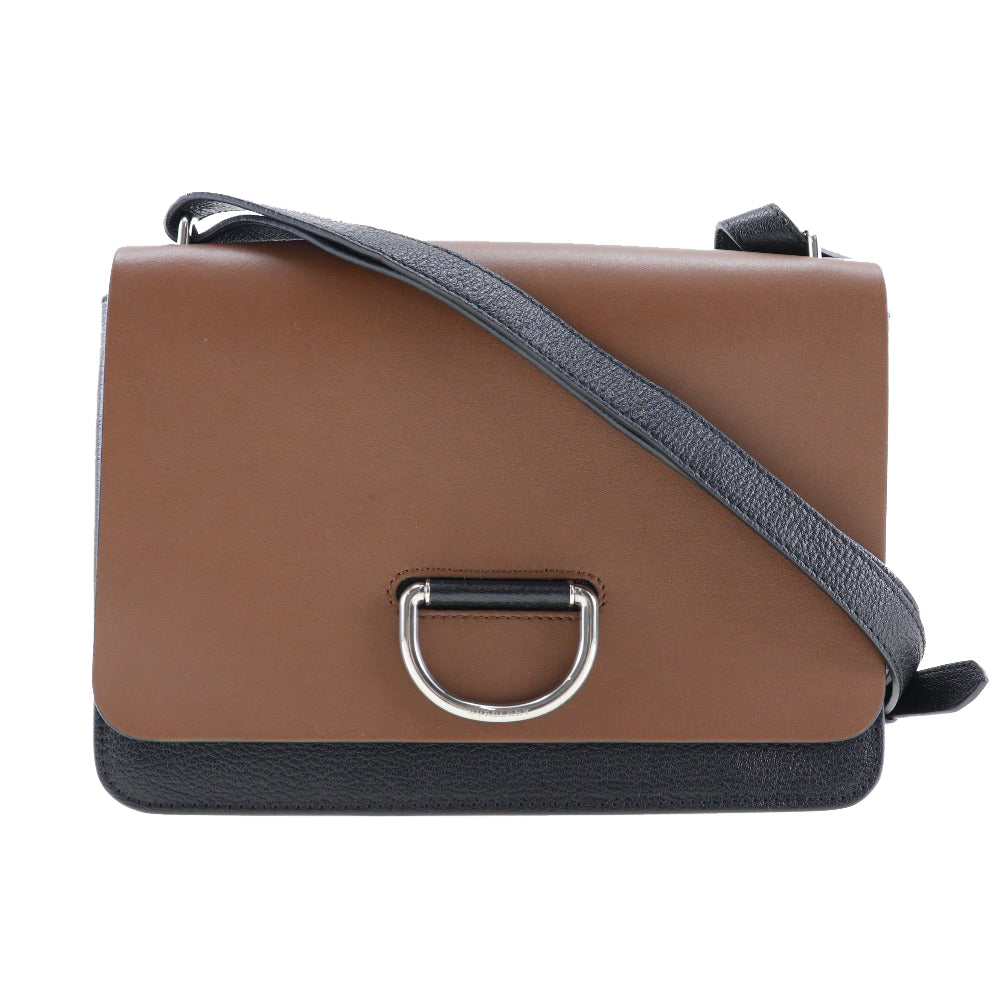 BURBERRY Shoulder Bag Calfskin Brown, Black By color D ring Women