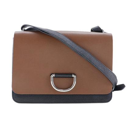BURBERRY Shoulder Bag Calfskin Brown, Black By color D ring Women